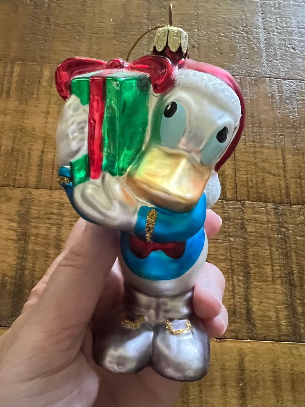 Vintage Disney Blown Glass Christmas Ornament Donald Duck